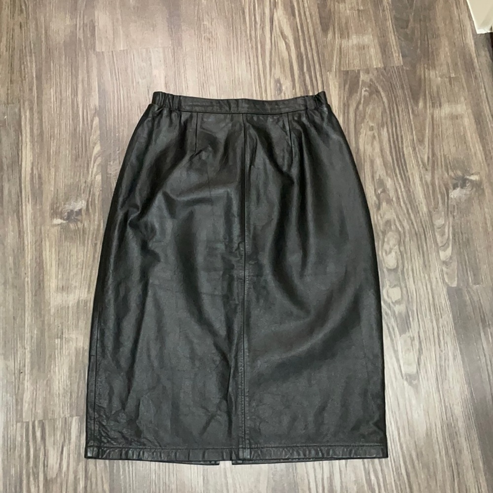 Vintage Leather Pencil Skirt